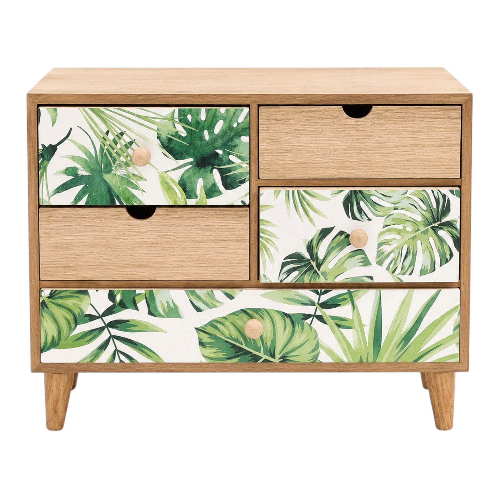 Comodino Basso con Decorazioni Floreali - In Art