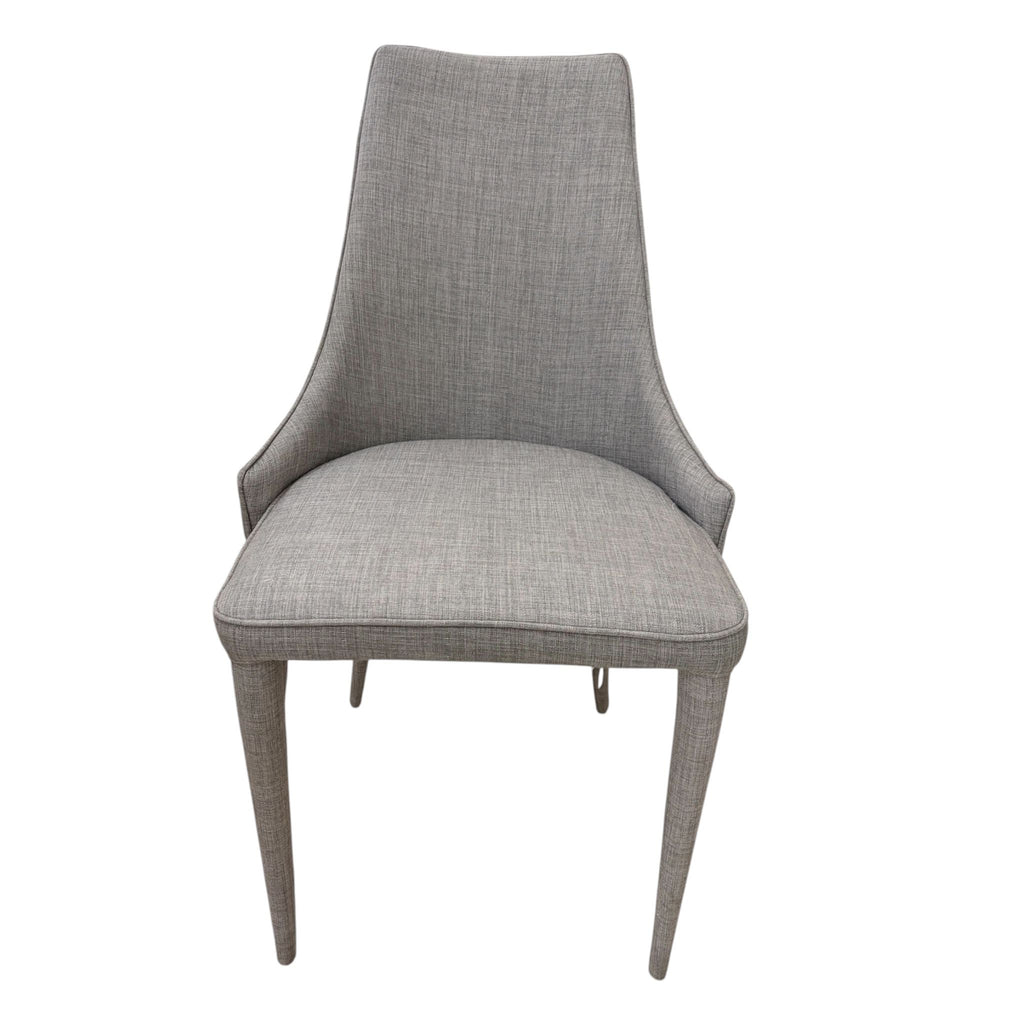 Set di 4 Sedie  in Tessuto Grigio Antracite