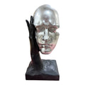 Scultura in Resina con Volto Argento 33 cm - Belda