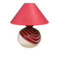 Lampada con Cappello Rosso e Base in Ceramica - Le Perle