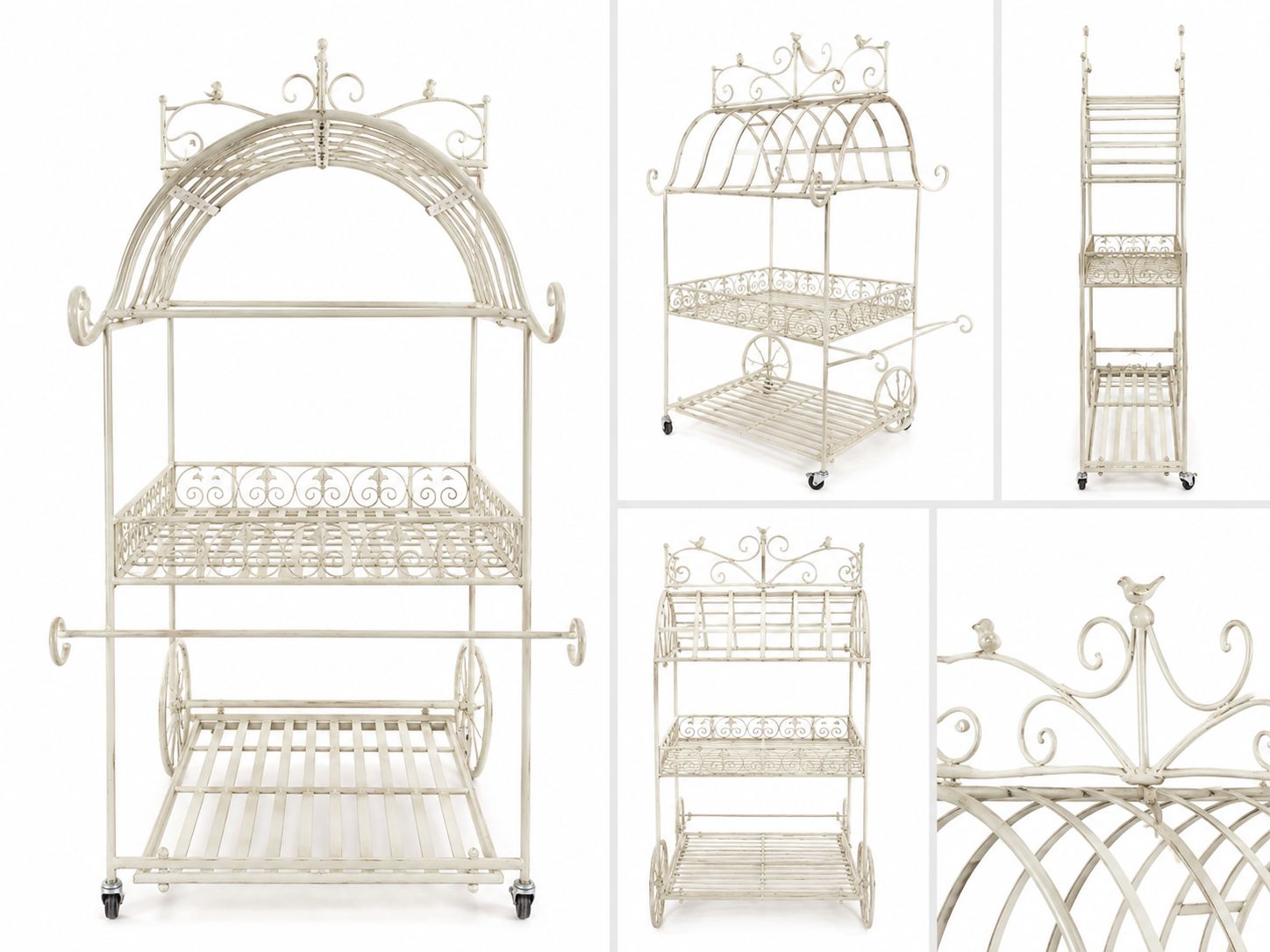 Carretto in Ferro Battuto Shabby 130 h cm - Goodwill