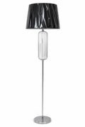 Piantana in Metallo Argento con Cappello in Tessuto - In Art