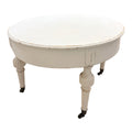 Tavolino Tondo con Rotelle in Bianco 46 h cm - In Art
