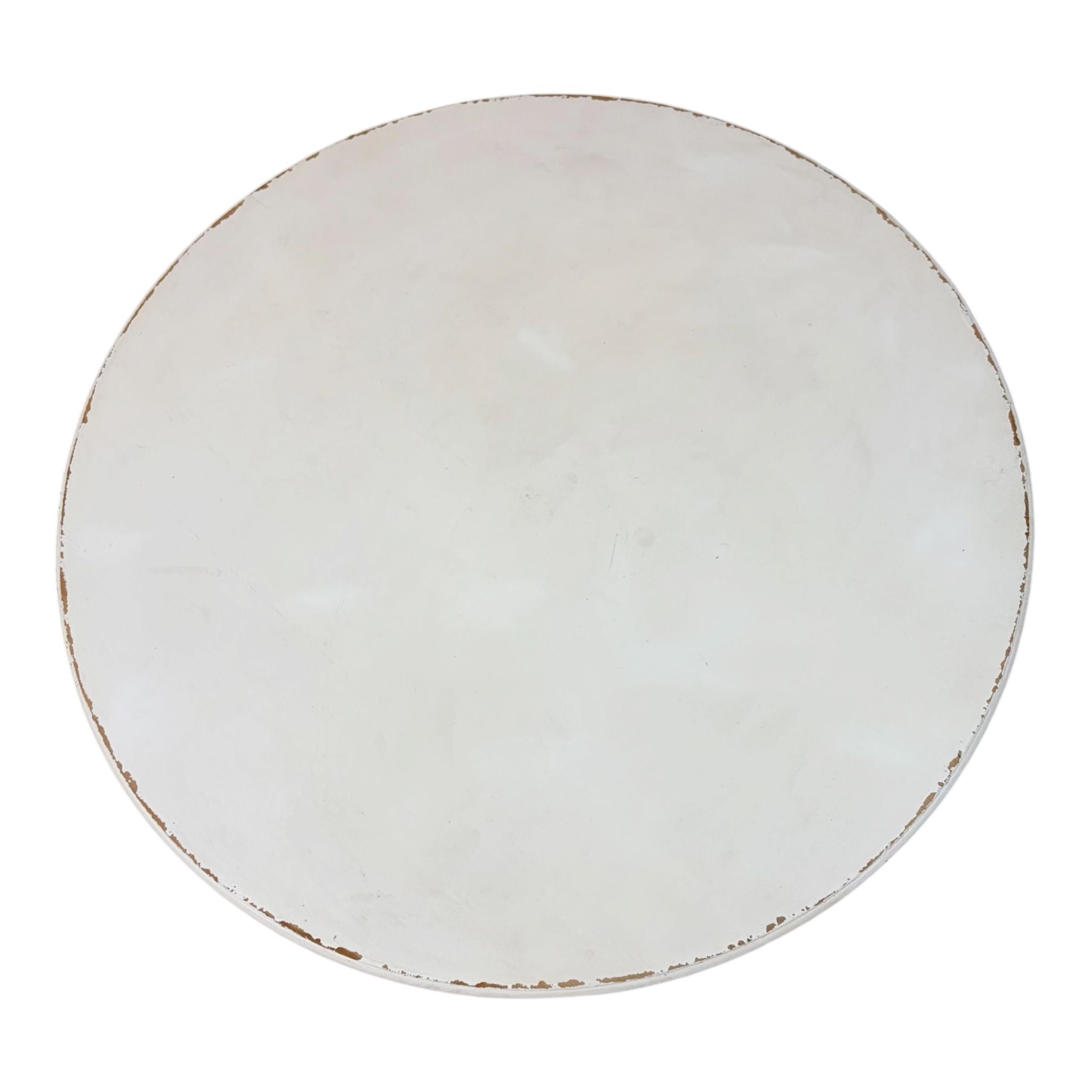 Tavolino Tondo con Rotelle in Bianco 46 h cm - In Art