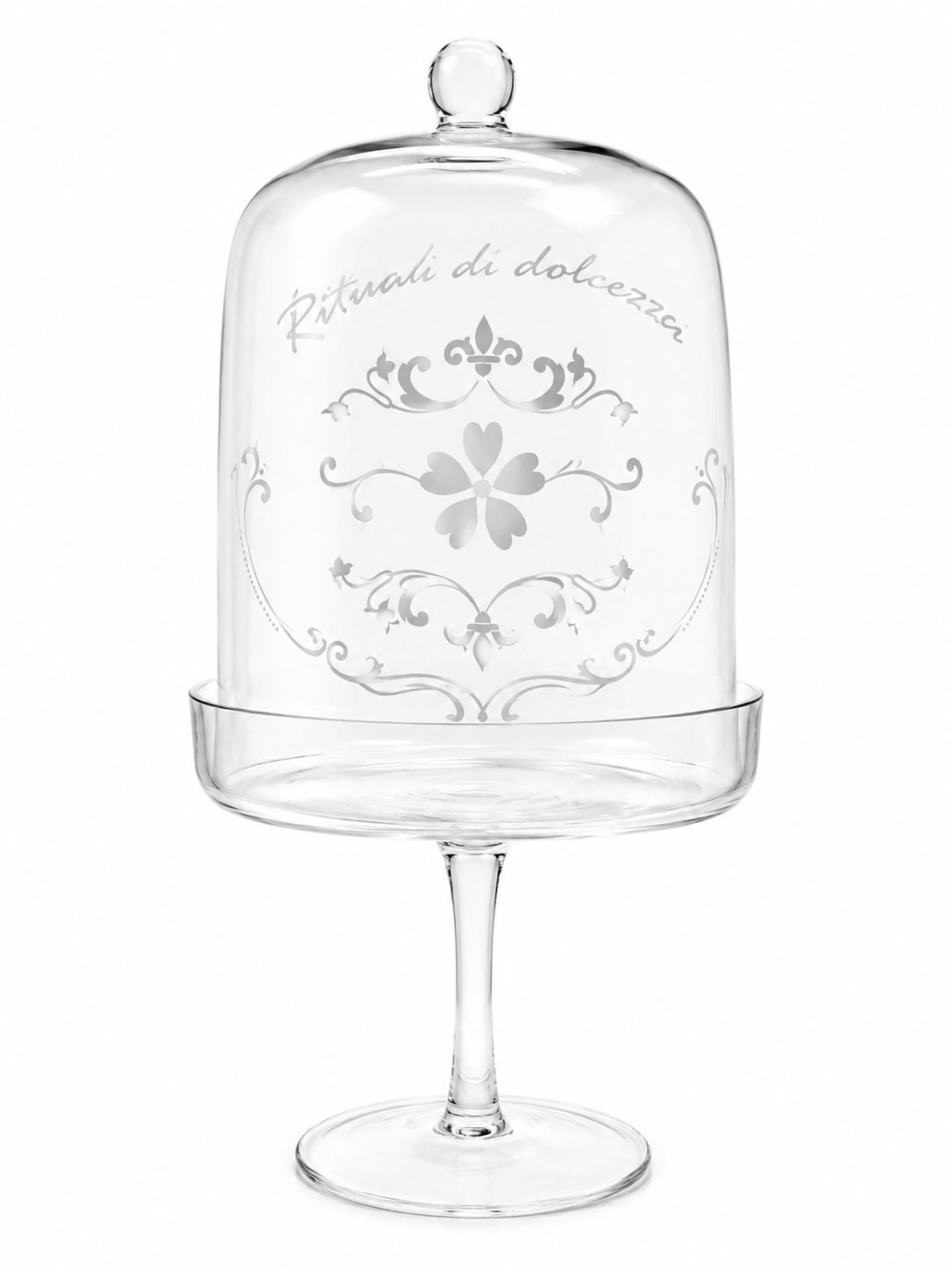 Alzatina in Vetro con Cupola Decorativa 35 h cm - RItuali Domestici