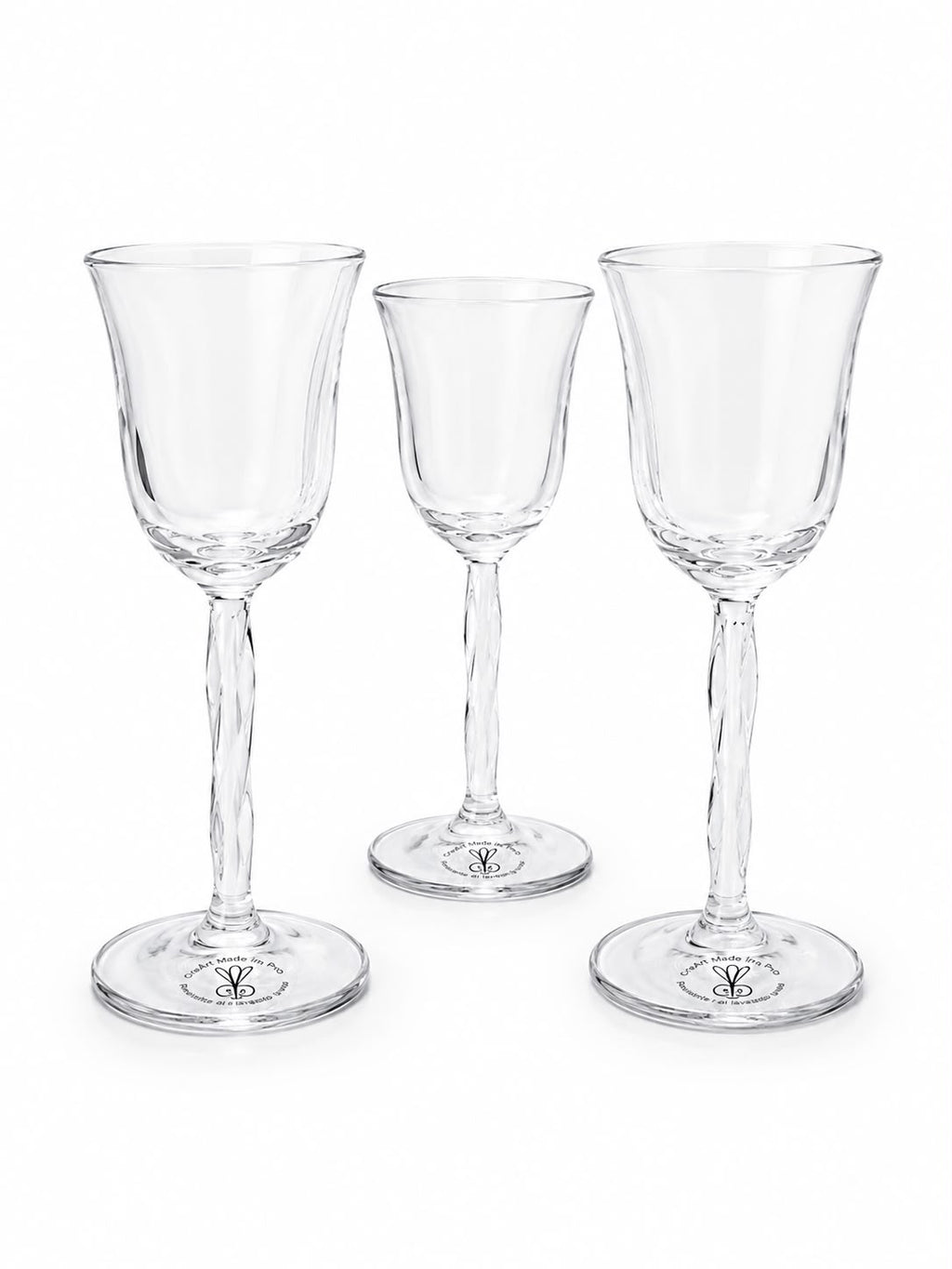 Set 6 Bicchieri in Vetro Trasparente per Grappa- Cristalleria Gi&Gi
