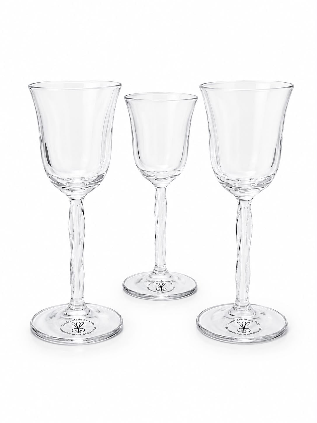 Set 6 Bicchieri in Vetro Trasparente per Grappa- Cristalleria Gi&Gi