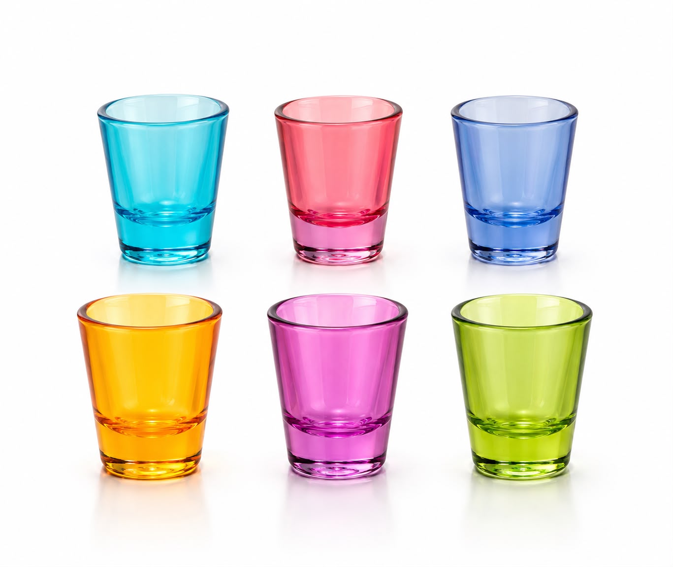 Set di 6 Bicchierini in Vetro Colorato per Liquore - Cristalleria Gi&Gi