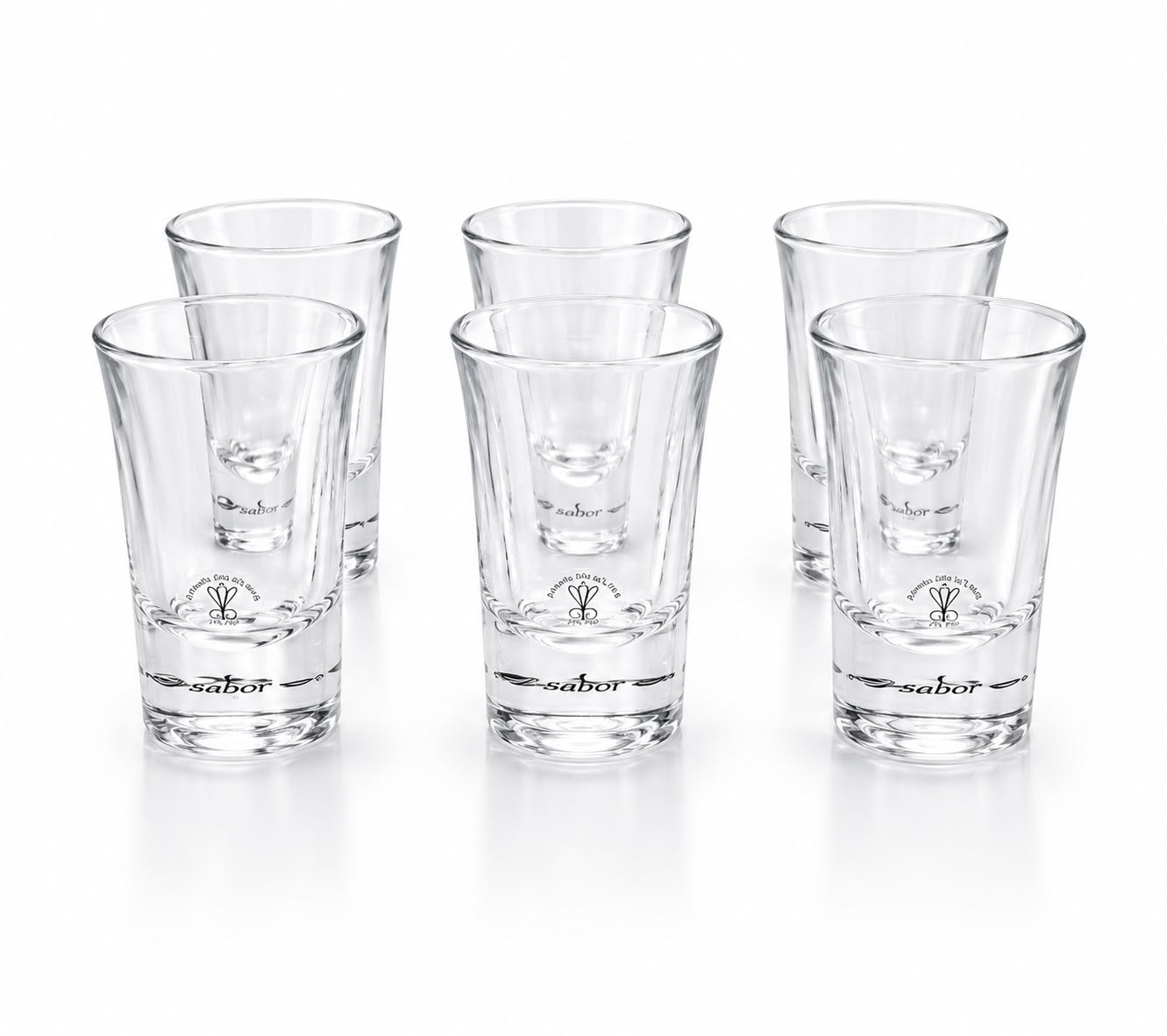 Set di 6 Bicchierini in Vetro Trasparente- Cristalleria Gi&Gi