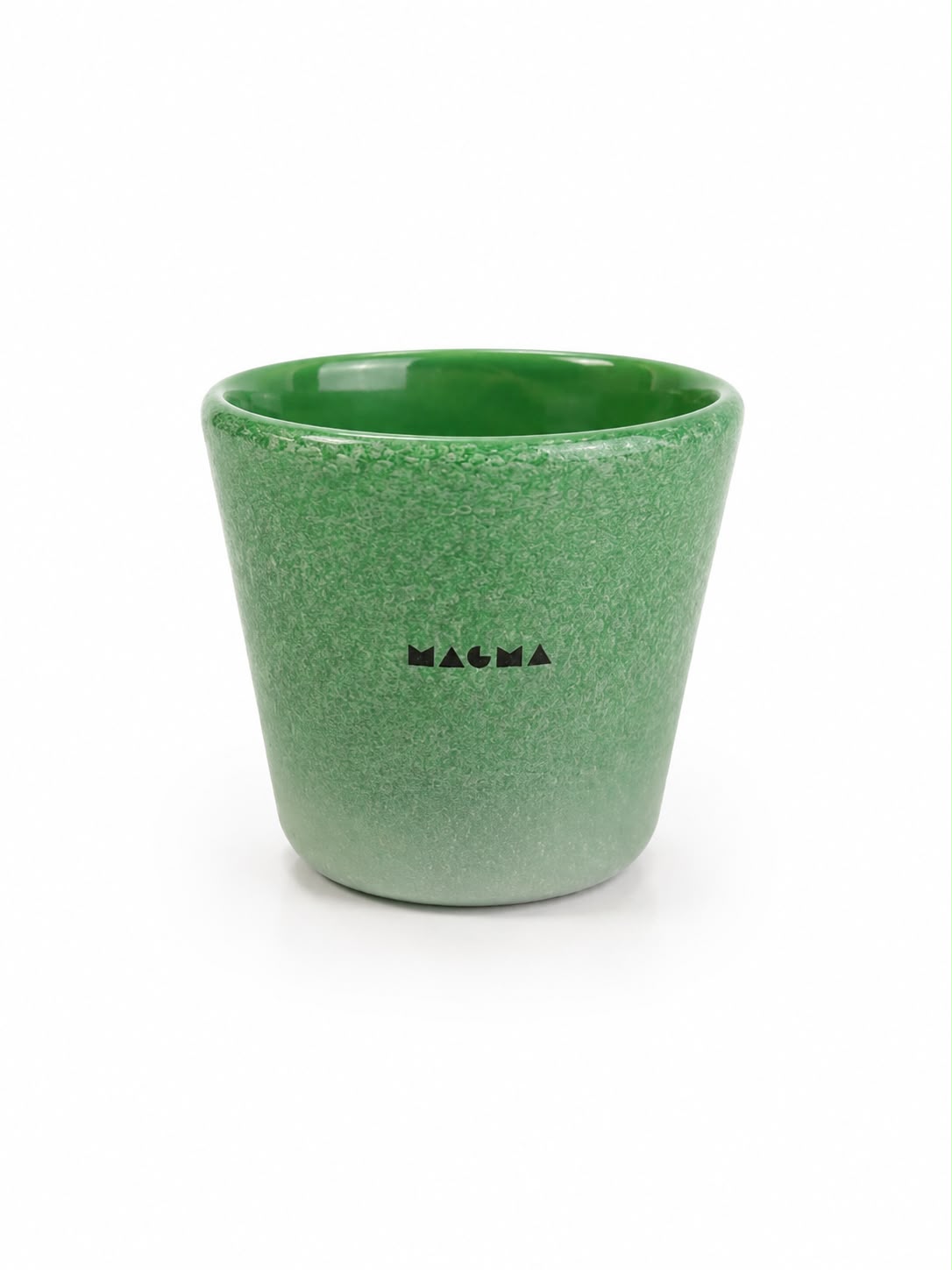 Set di 4 Bicchierini da Liquore in Vetro Verde con Micro Bolle - Henriette