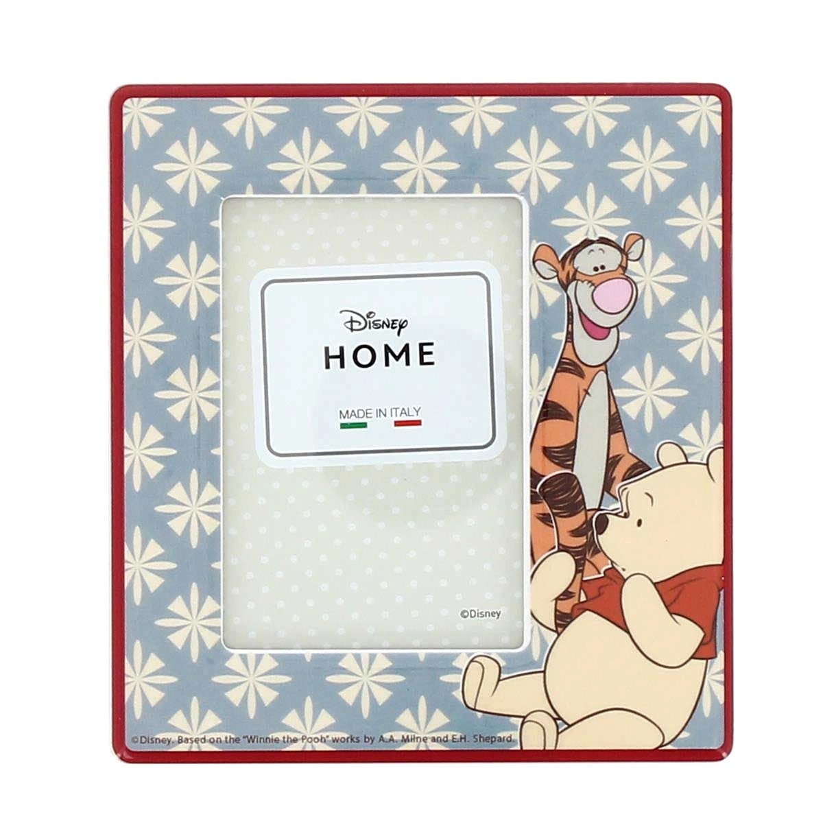 Cornice in Porcellana con Winnie the Pooh e Tigro 12x13 cm - Egan