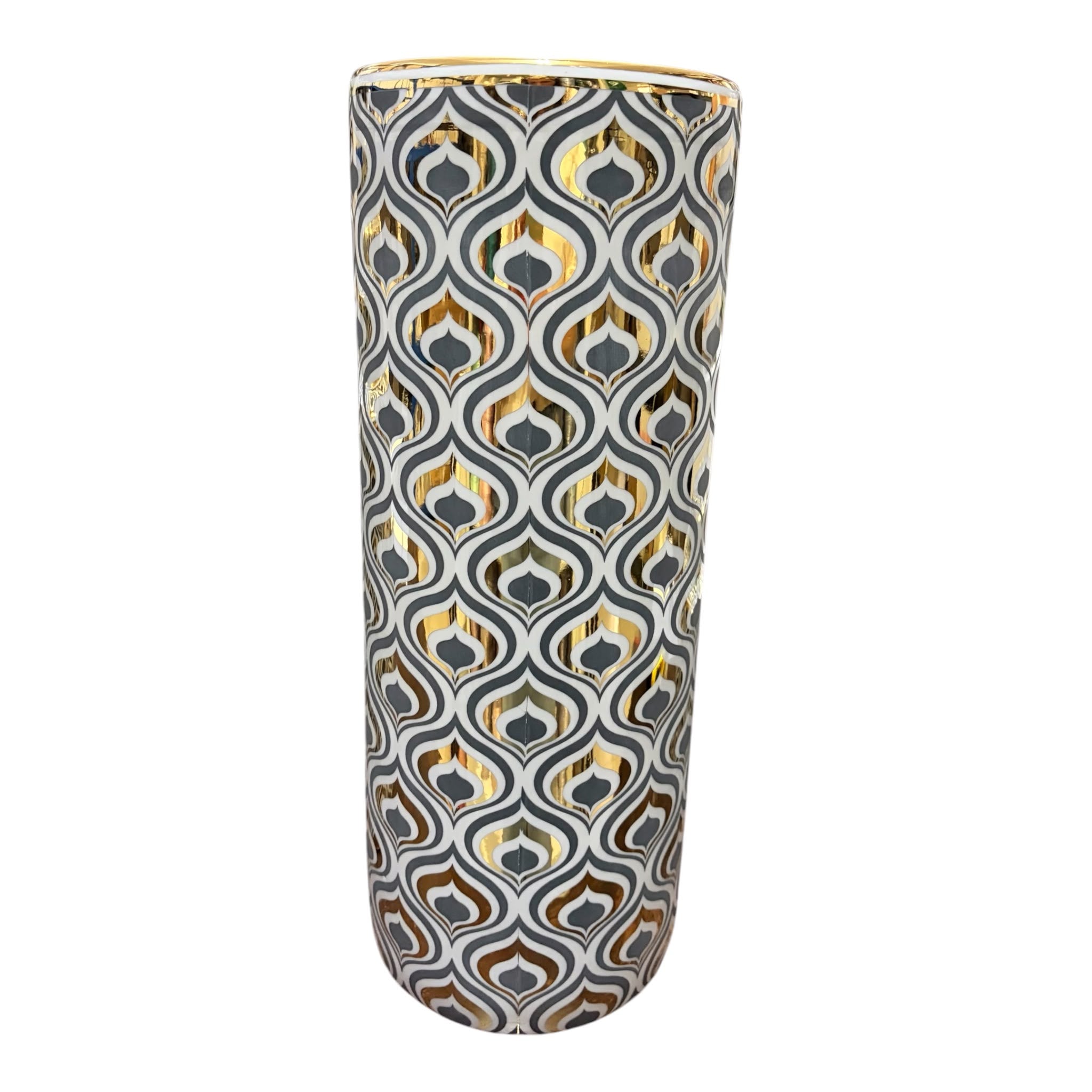 Vaso Cilindrico in Ceramica 39 h cm - L'arte di Nacchi