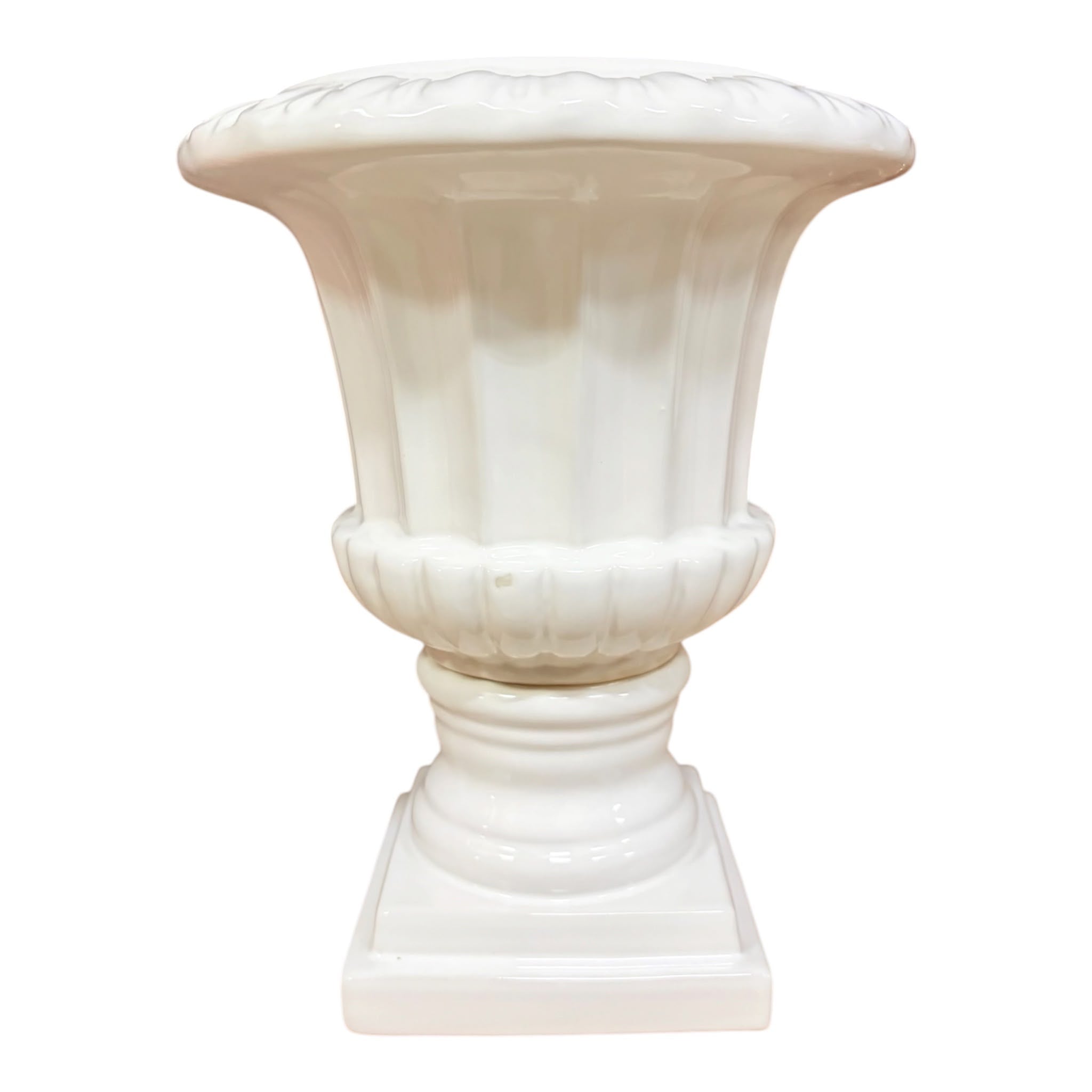 Vaso in Ceramica Bianca Lucida 26 h cm - L'Arte di Nacchi