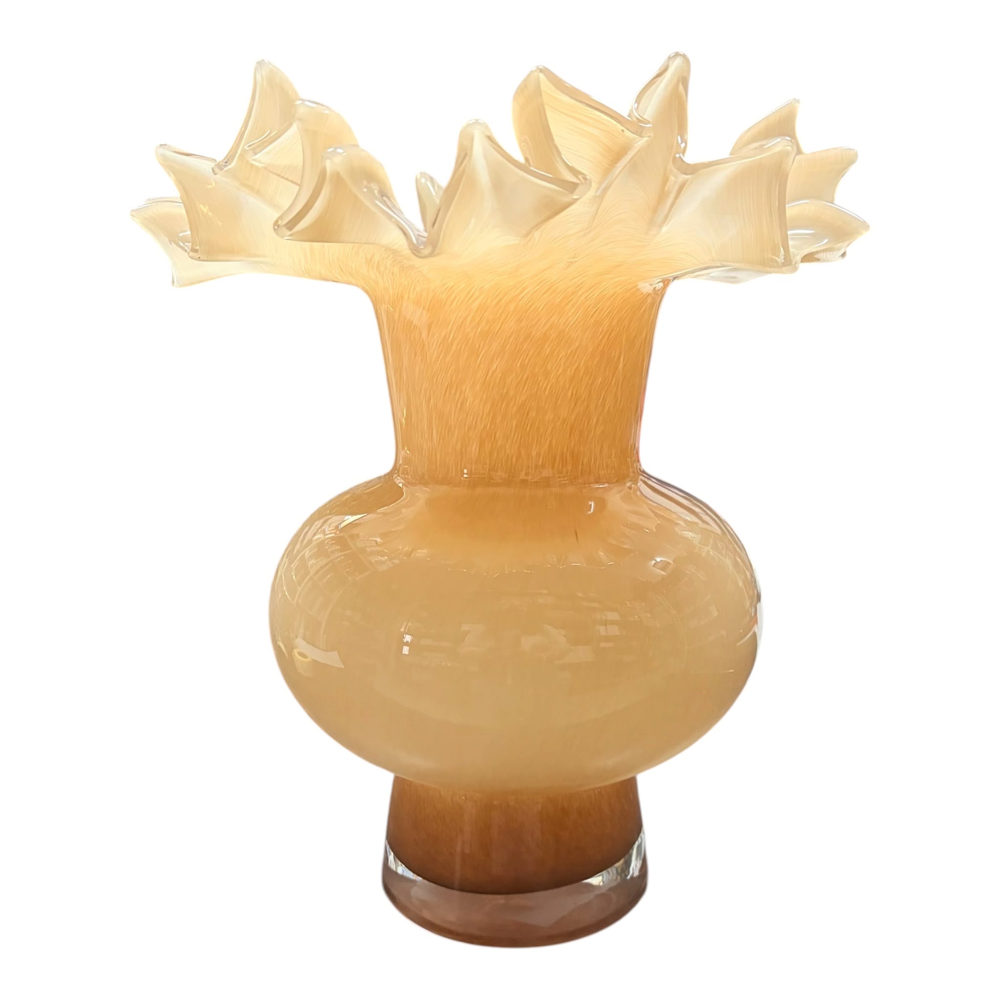 Vaso in Vetro dal  Frastagliato 30 h cm - L'Arte di Nacchi