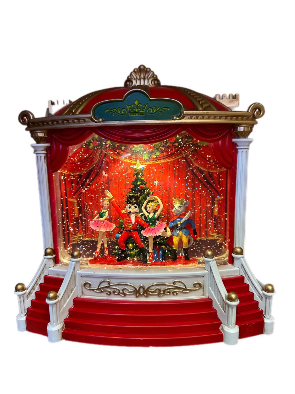 Circo di Natale in Resina con Luci LED e Musica - L'Arte di Nacchi