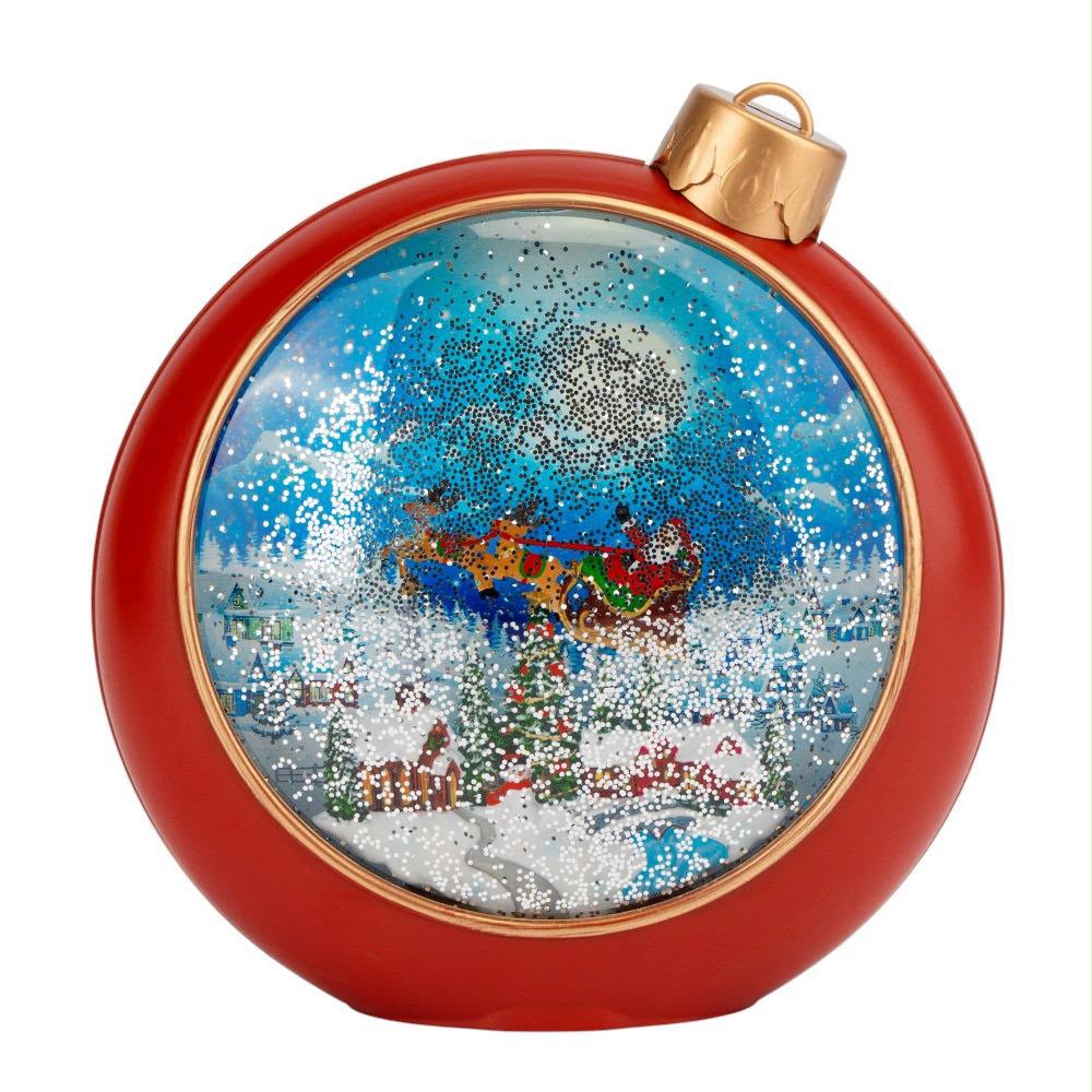 Palla Luminosa  con Paesaggio Natalizio 21 cm - L'Arte di Nacchi