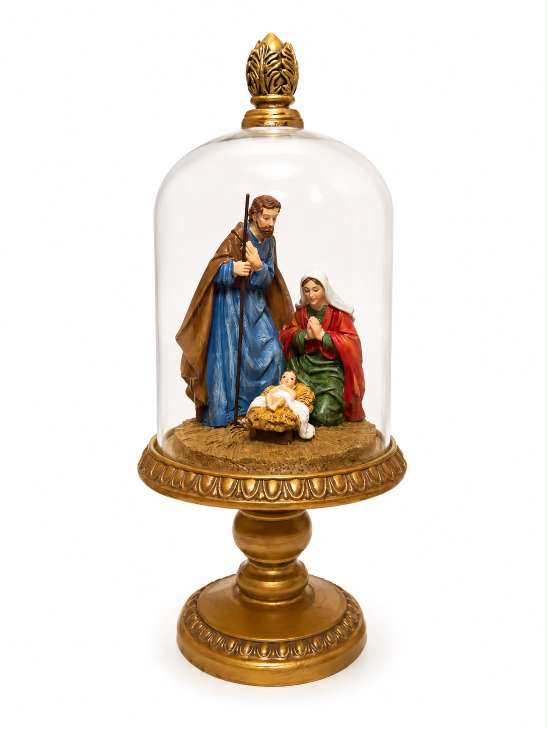 Campana in Vetro con Natività 36 h cm - L'Arte di Nacchi