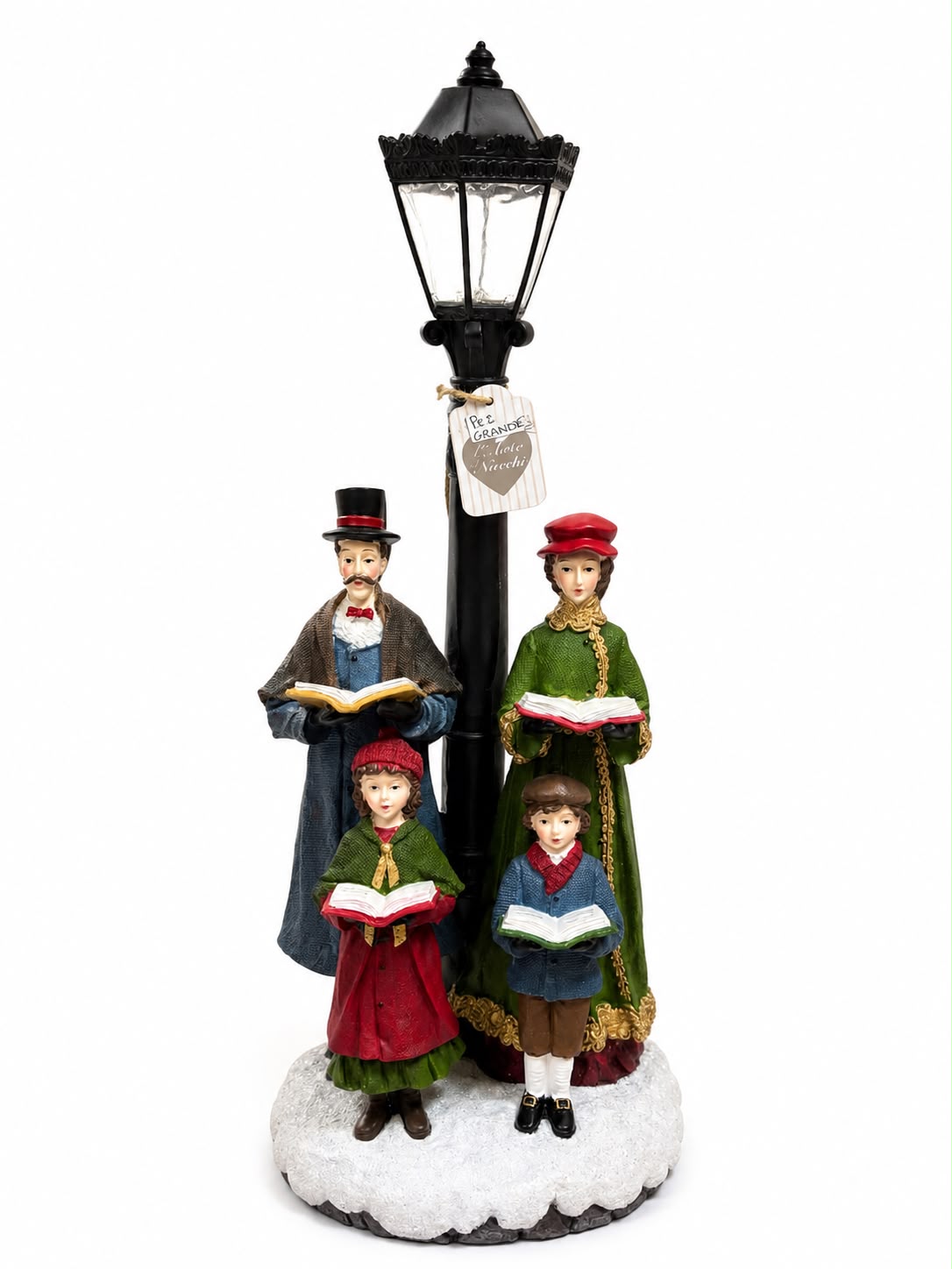 Statuetta Cantori di Natale con Luce LED in Resina 47 h cm - L'Arte di Nacchi
