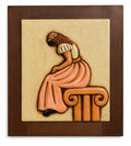 Quadro 3d con Donzelletta 44x49 h cm - Vitullo