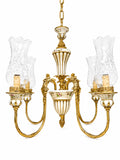 Lampadario Classico in Ottone e Cristallo 55 h cm - Longo
