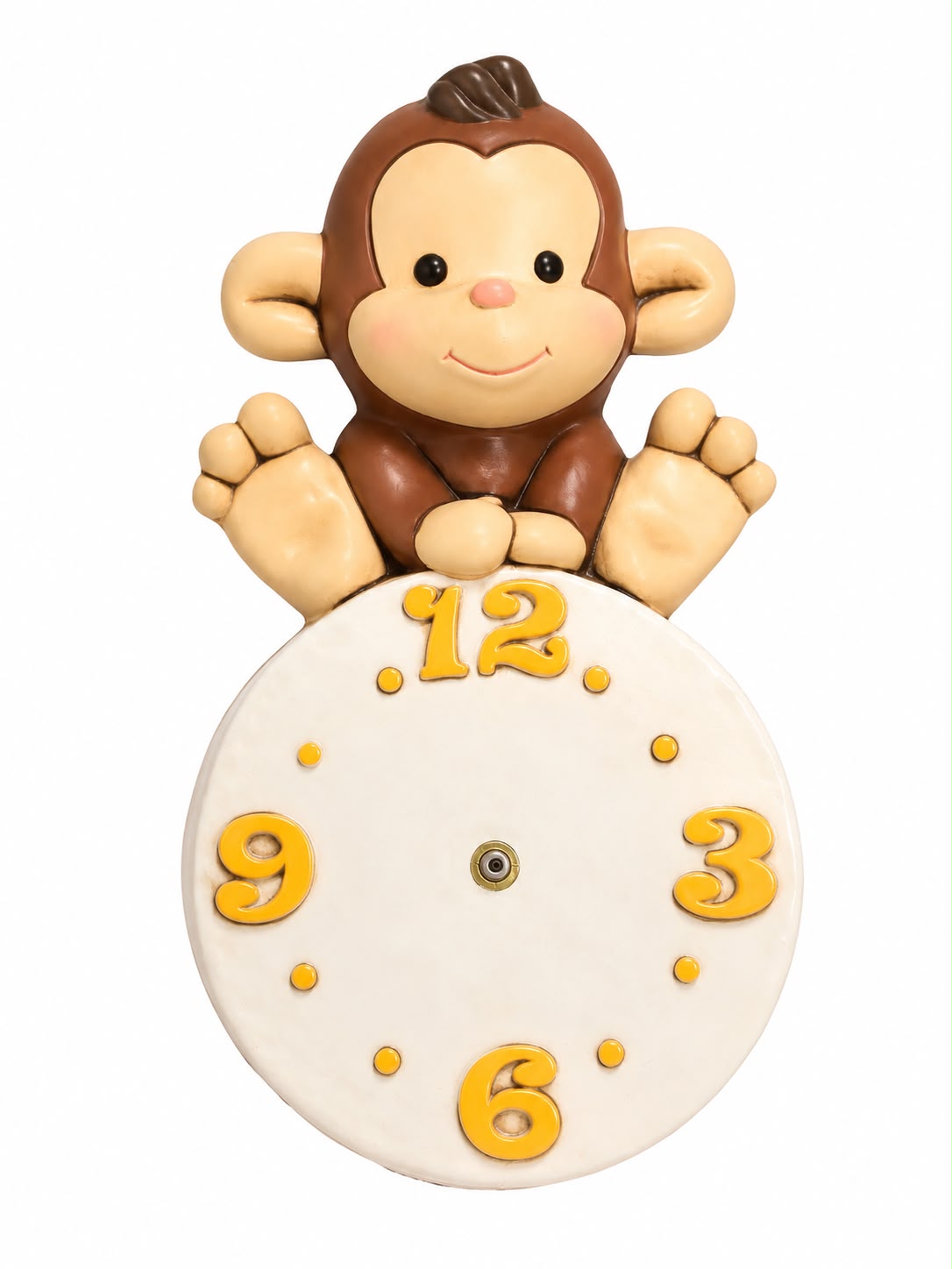 Orologio in Ceramica con Scimmietta Senza Lancette 30 cm - Egan