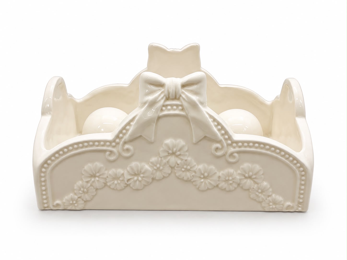 Porta Bicchieri Doppio in Ceramica Shabby - L'Arte di Nacchi