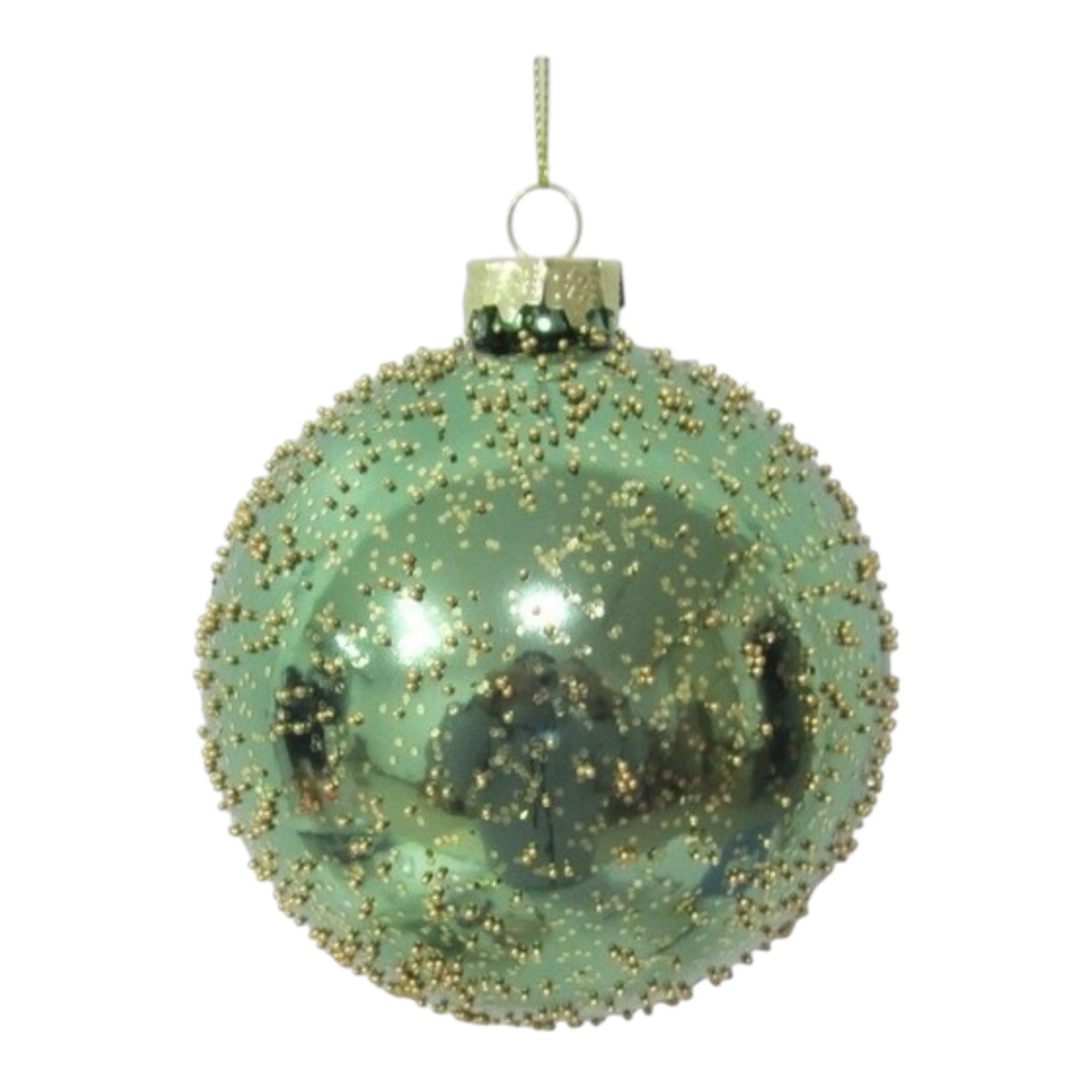 Sfera di Natale in Vetro Verde 10 cm - Blanc Marirclò