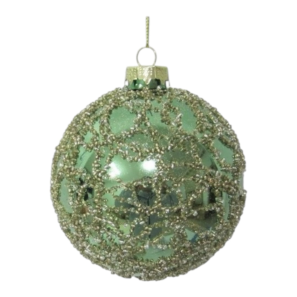 Sfera di Natale in Vetro Verde 10 cm - Blanc Marirclò