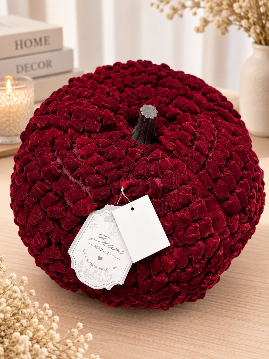 Zucca Plissettata Bordeaux 33x33 cm - Blanc Mariclò