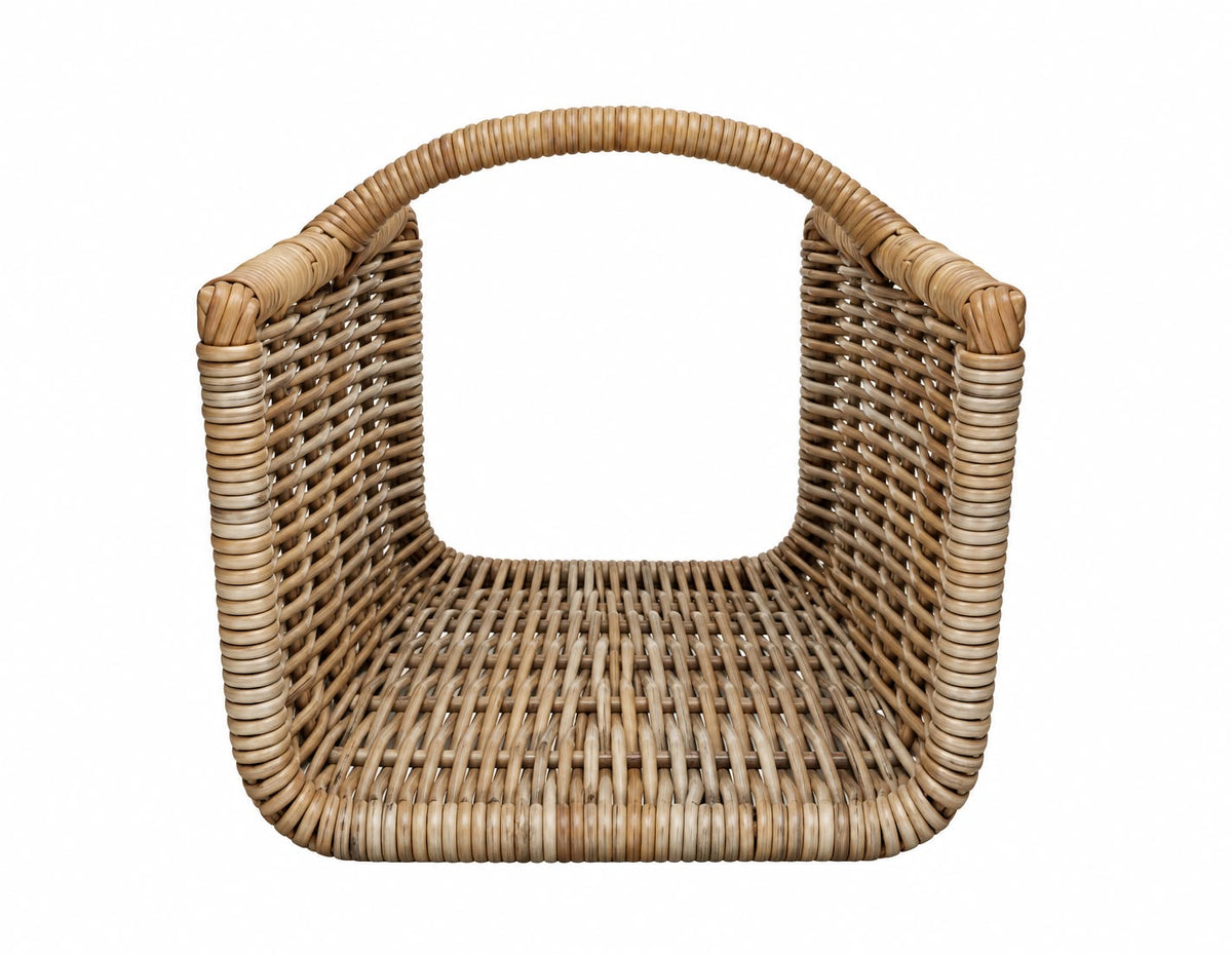 Porta Legna in Vimini 50x40x40 cm - Blanc Mariclò