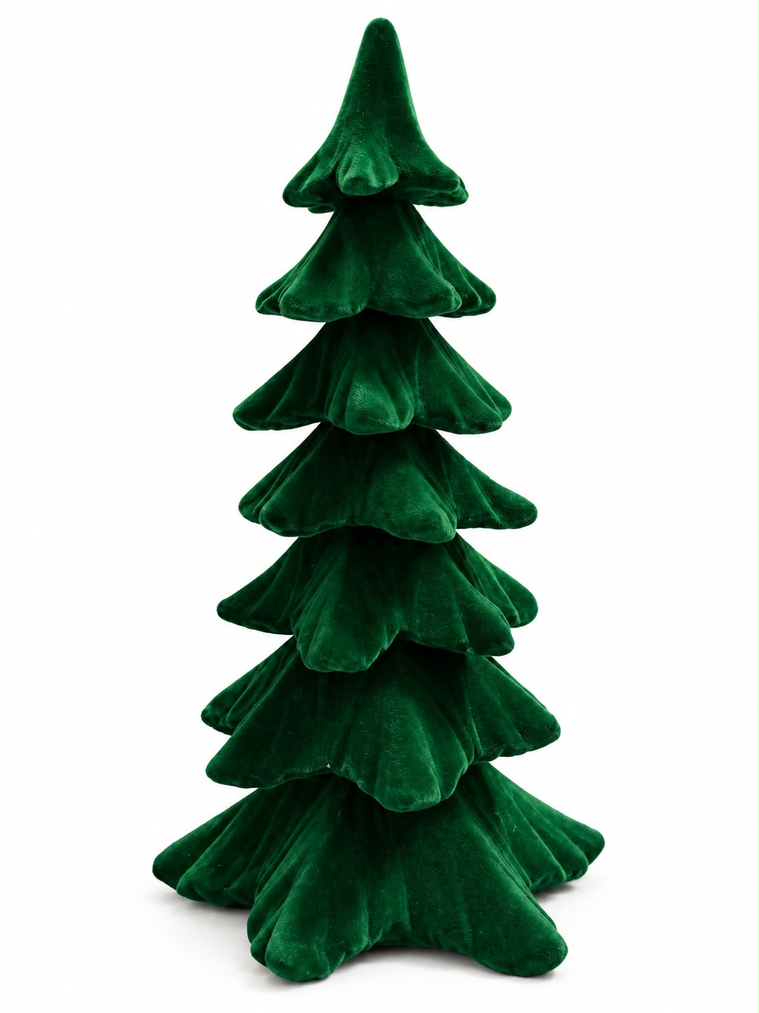 Alberello di Velluto Verde 21 cm - Eurolamp