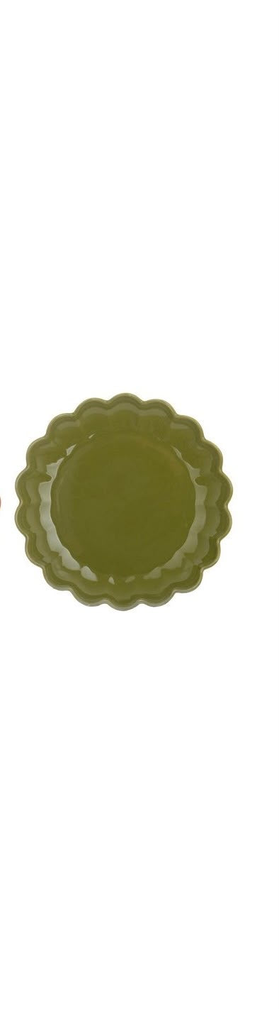 Piatto in Ceramica con Smerlo 21x21 cm - Blanc Mariclò
