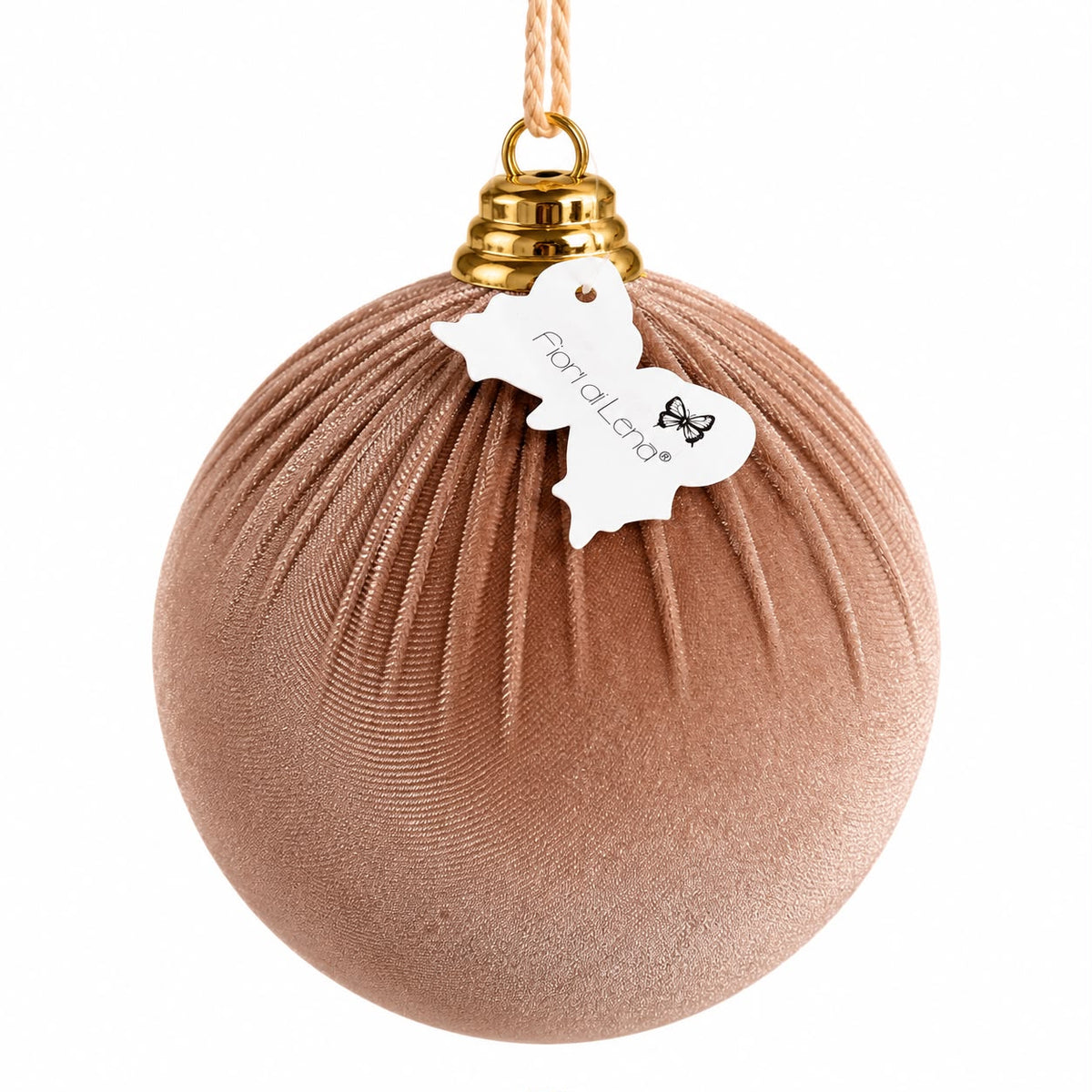 Sfera Decorativa in Ciniglia Beige 20 cm - Fiori di Lena