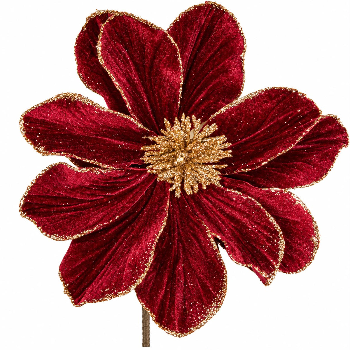 Fiore Decorativo Magnolia Borgogna 70 cm - Fiori di Lena