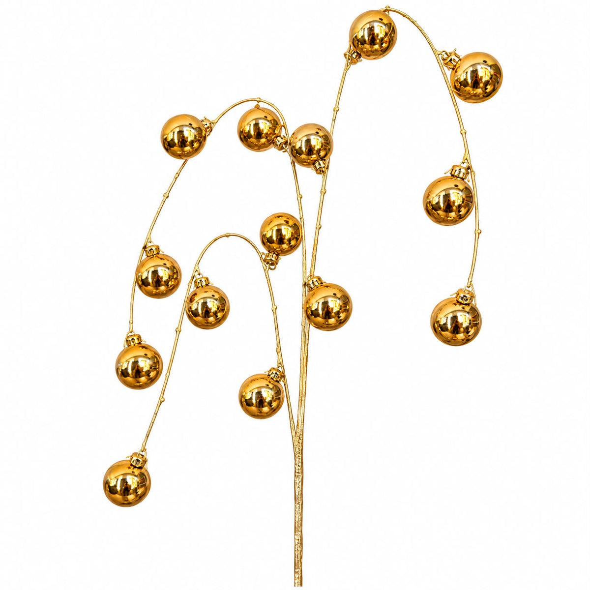 Ramo Decorativo con Sfere Oro 95 cm - Fiori di Lena