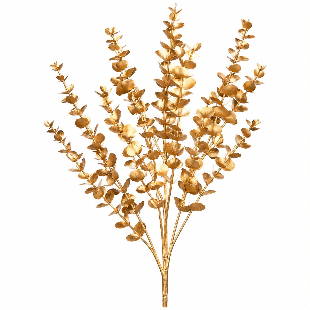 Ramo Decorativo in Plastica con Foglioline Oro - Fiori di Lena