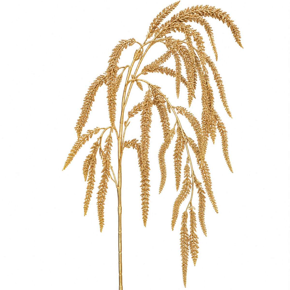 Ramo Decorativo in Plastica Oro con Foglie Pendenti 90 cm - Fiori di Lena
