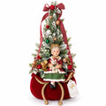 Decorazione Natalizia in Velluto con Mamma Natale