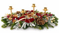 Candelabro in Metallo Dorato 4 Fuochi 80 cm - Fiori di Lena