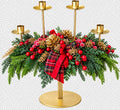 Candelabro in Metallo Oro a 4 Fiamme 50 h cm - Fiori di Lena