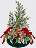 Pouf Natalizio con Alberello Innevato 75 h cm - Fiori di Lena