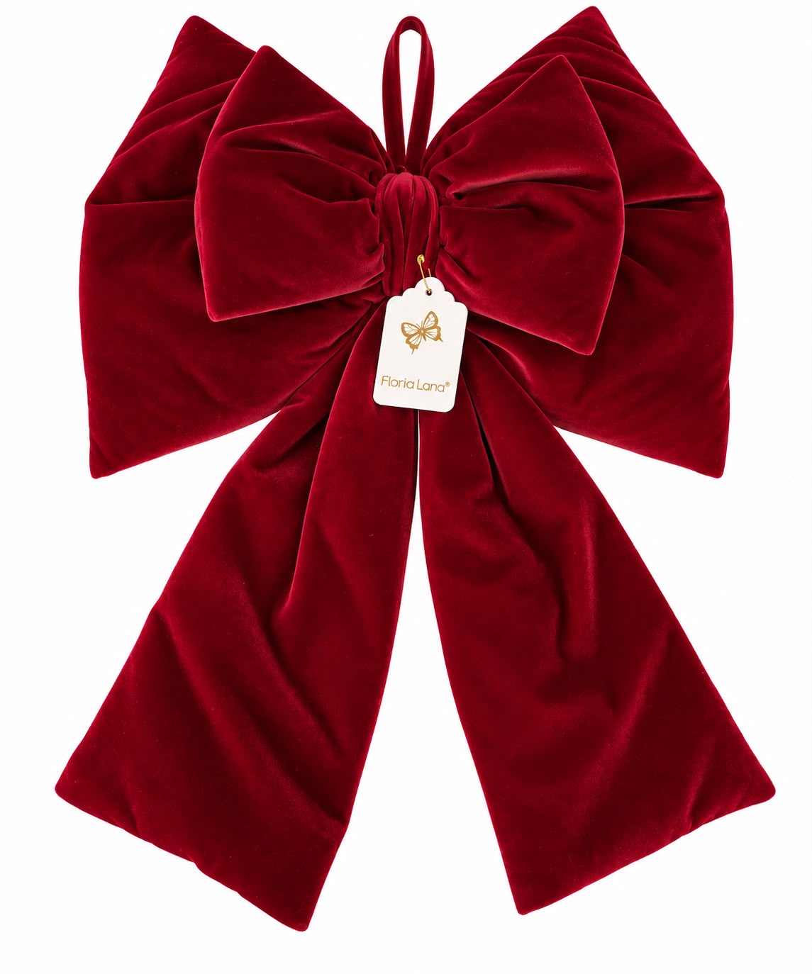Fiocco in Velluto Artigianale Bordeaux 60 cm - Fiori di Lena