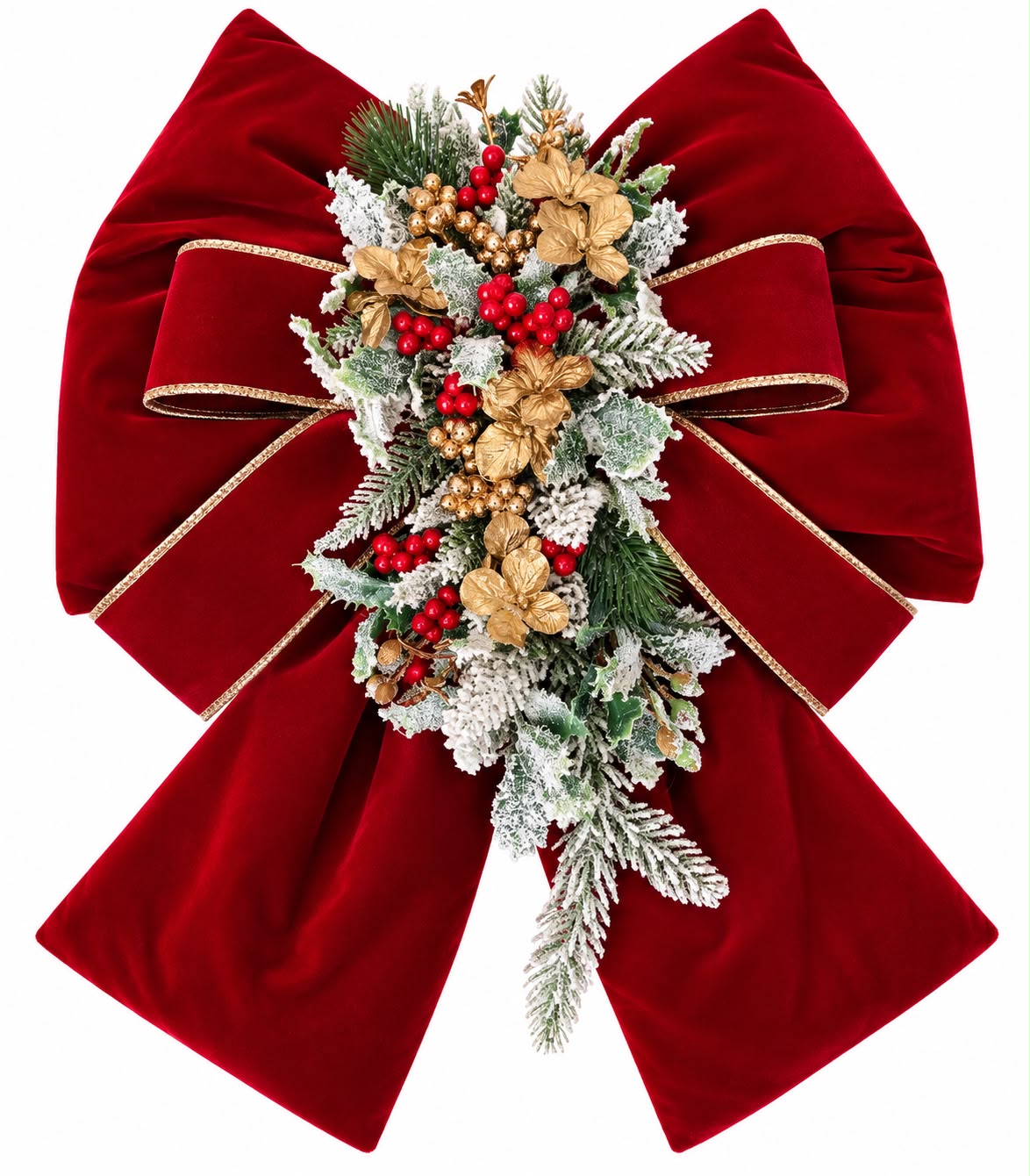 Fiocco Natalizio Bordeaux 45 cm - Fiori di Lena