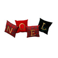 Set Cuscini Tartan con Scritta Noel 45x45 cm - Fiori di Lena