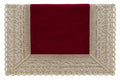 Runner in Velluto con Pizzo Oro 40x140 cm - Fiori di Lena