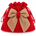 Sacco Porta Dolcezze in Tessuto Bouclé Rosso 40X43 cm - Sara's Idea