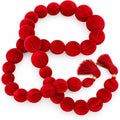 Catena Decorativa in Velluto Rosso con Sfere 250 cm - Sara's Idea
