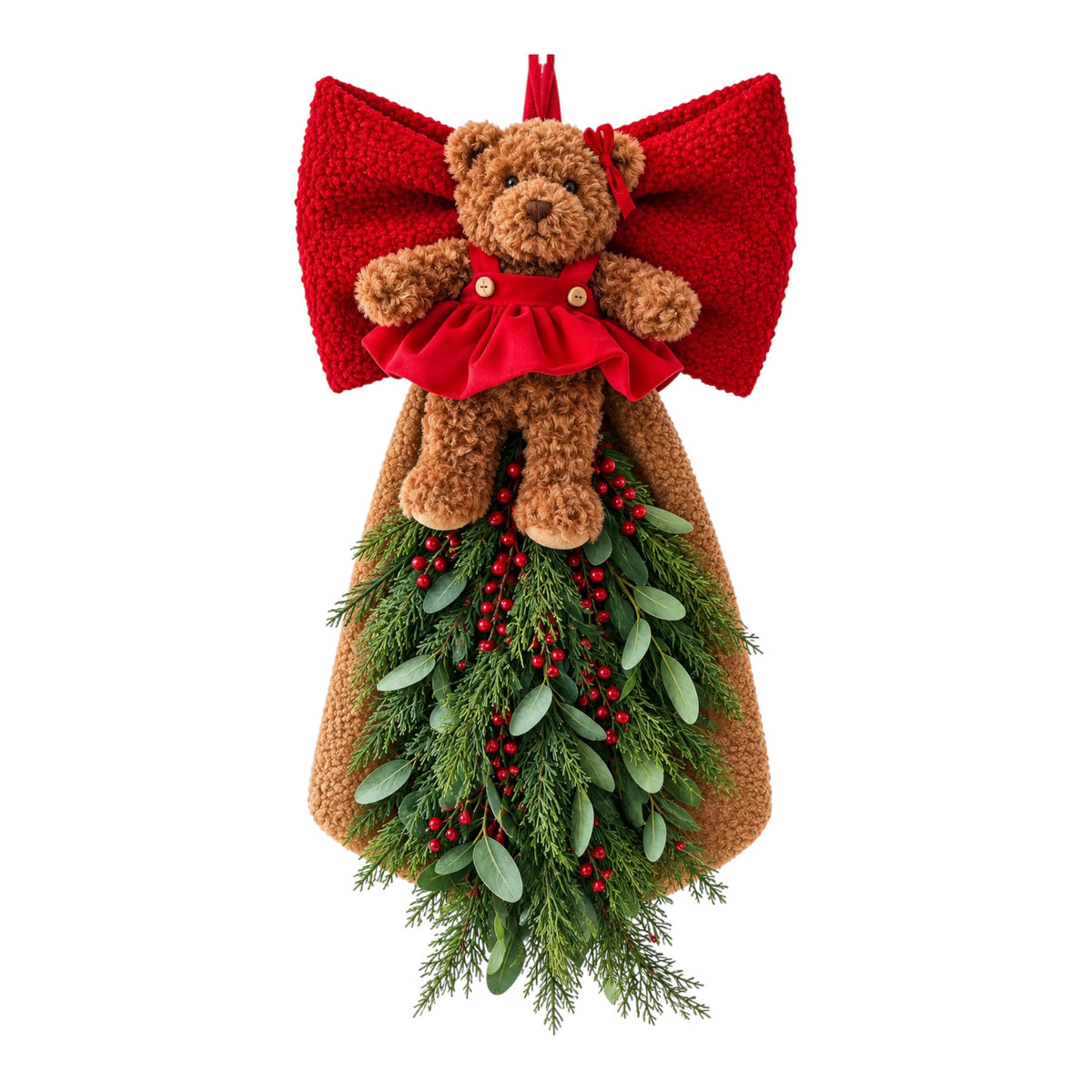 Fiocco in Tessuto Bouclé con Teddy e Vischio 85 cm - Sara's Idea