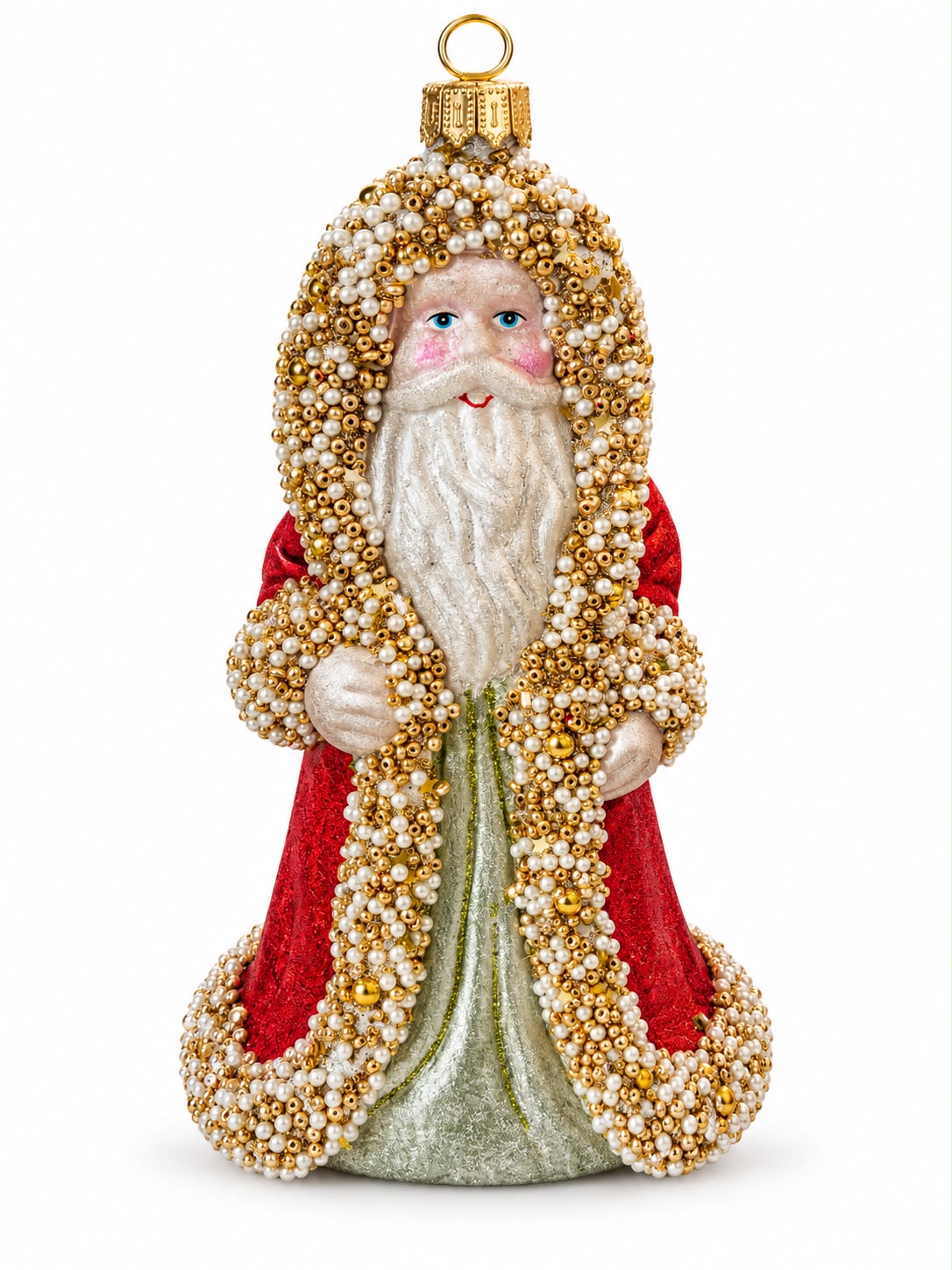 Decorazione Natalizia in Vetro Babbo Natale 17 cm - Blanc Mariclò