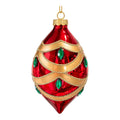 Sfera Ovale in Vetro Rosso 10 cm - Blanc Mariclò